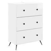 Skuffeskab Hvid højglans 66 x 34,5 x 90 cm Konstrueret træ