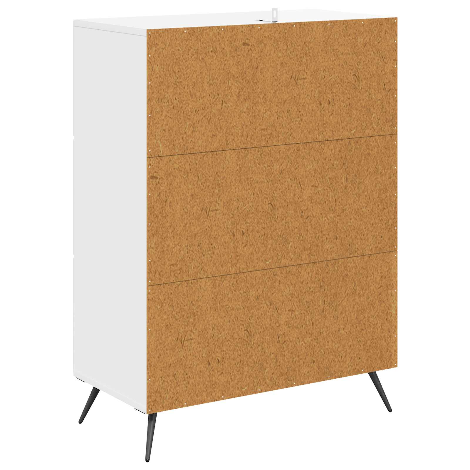 Skuffeskab Hvid højglans 66 x 34,5 x 90 cm Konstrueret træ