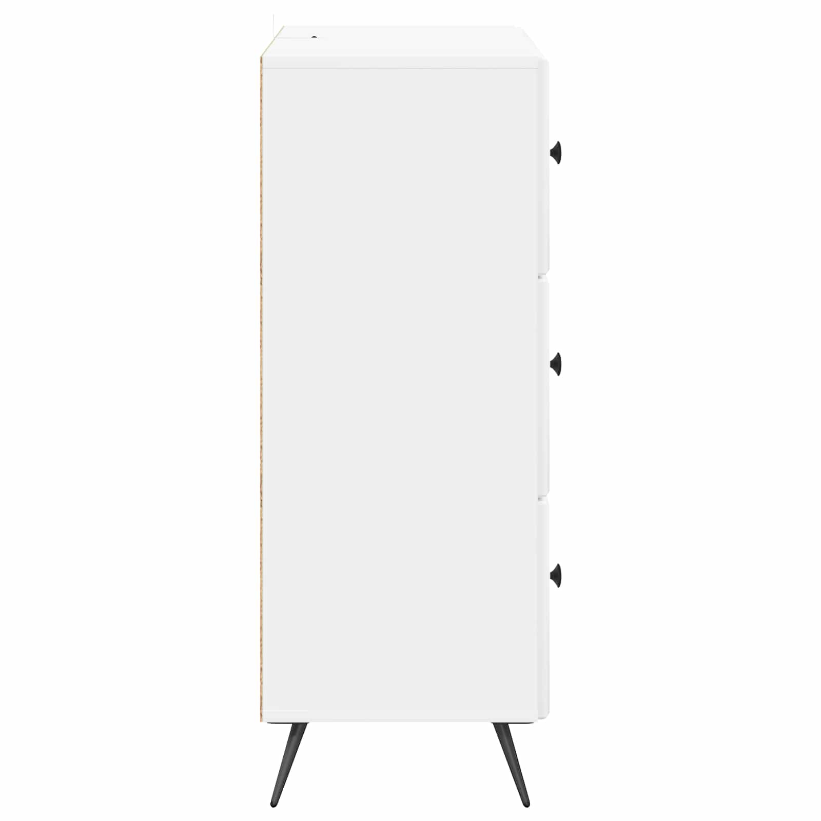 Skuffeskab Hvid højglans 66 x 34,5 x 90 cm Konstrueret træ