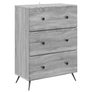 Skuffeskab Grå sonoma-eg 66 x 34,5 x 90 cm Konstrueret træ