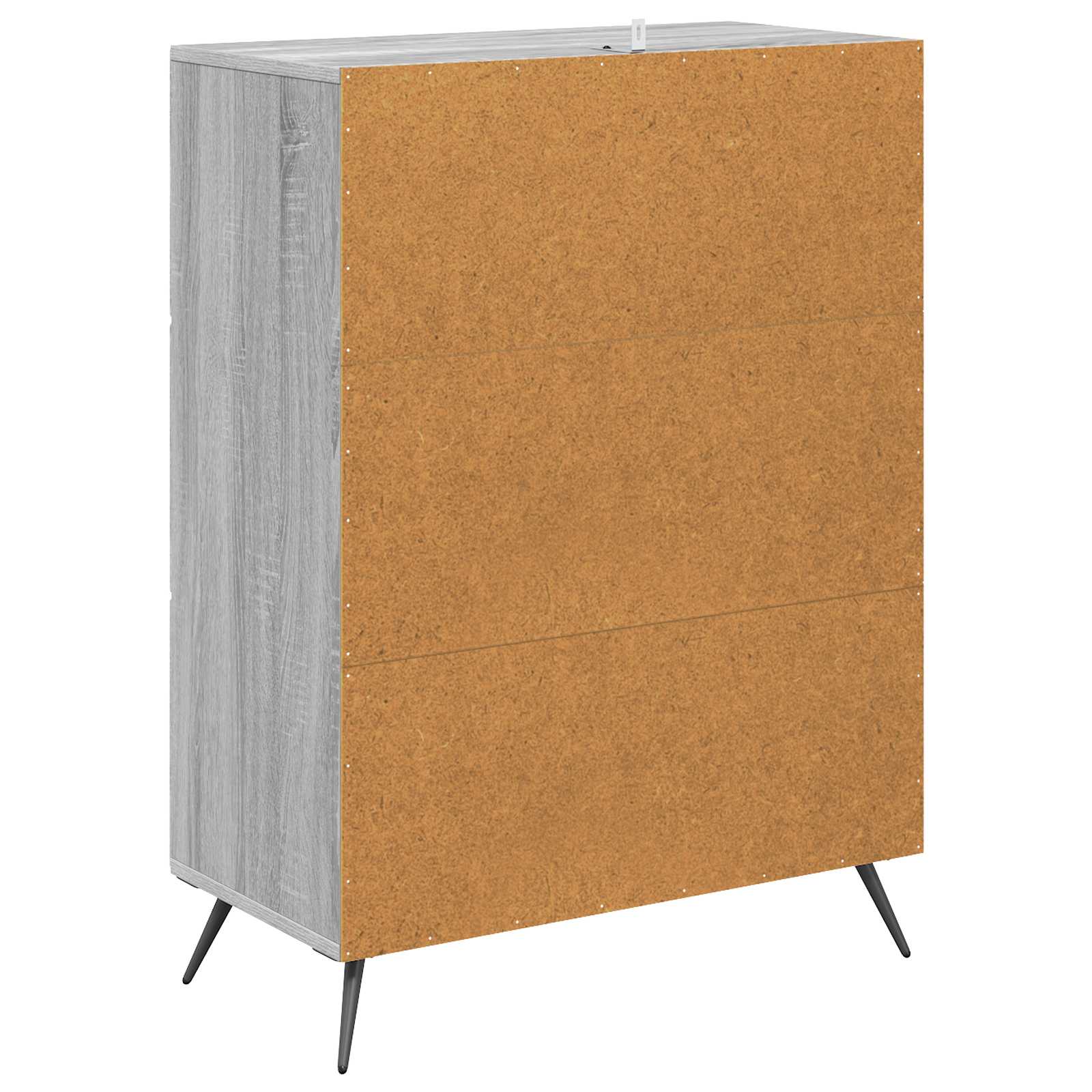 Skuffeskab Grå sonoma-eg 66 x 34,5 x 90 cm Konstrueret træ