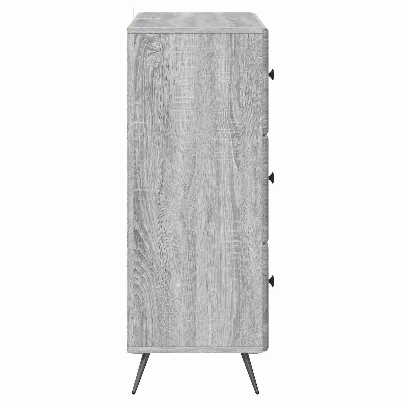 Skuffeskab Grå sonoma-eg 66 x 34,5 x 90 cm Konstrueret træ
