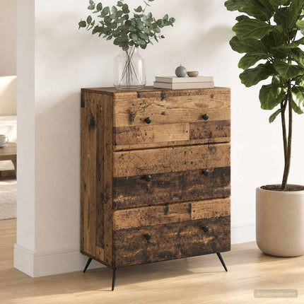 Skuffeskab 66 x 34,5 x 90 cm Konstrueret træ Gammelt træ