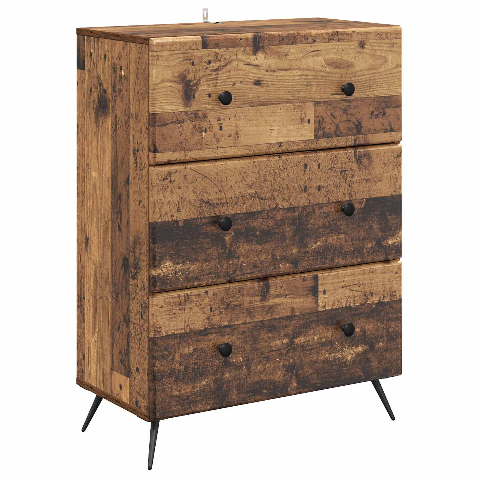 Skuffeskab Gammelt træ 66 x 34,5 x 90 cm Konstrueret træ