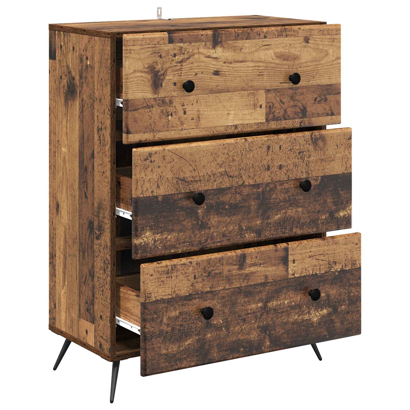 Skuffeskab Gammelt træ 66 x 34,5 x 90 cm Konstrueret træ