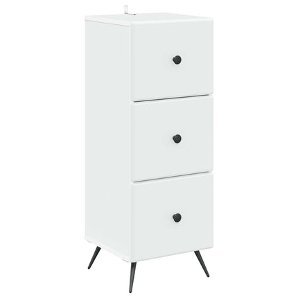 Skuffeskab Hvid 33 x 34,5 x 90 cm Konstrueret træ