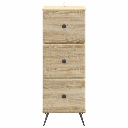 Skuffeskab Sonoma-eg 33 x 34,5 x 90 cm Konstrueret træ