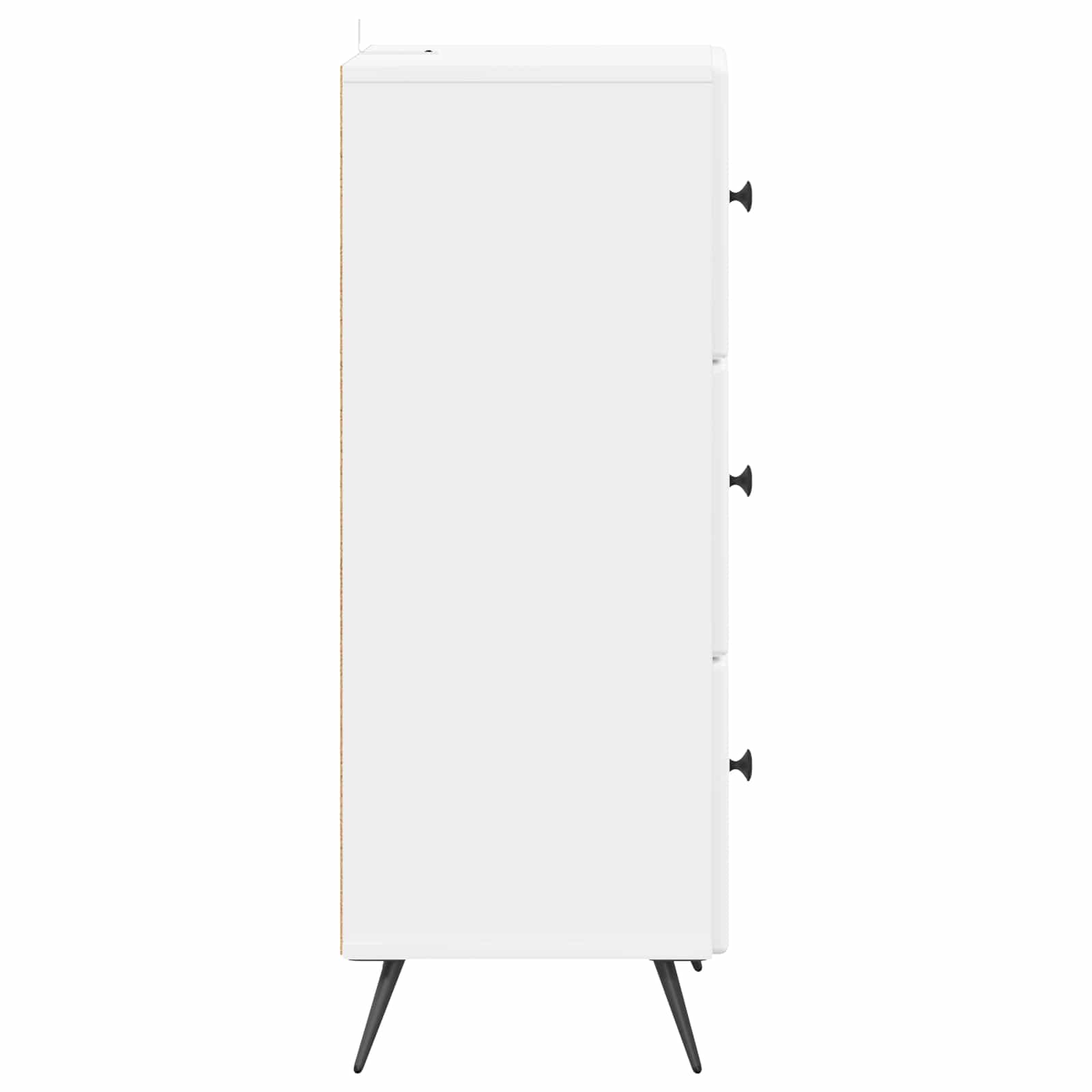 Skuffeskab Hvid højglans 33 x 34,5 x 90 cm Konstrueret træ