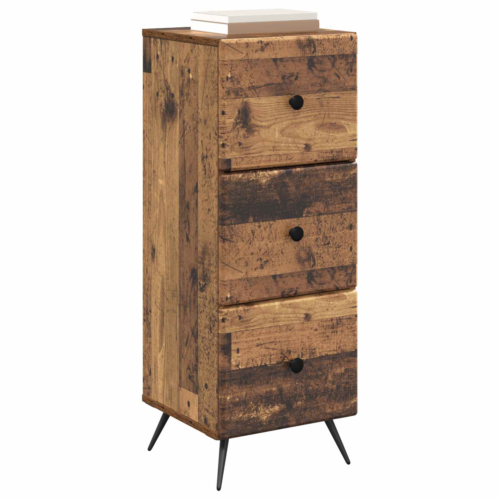 Skuffeskab Gammelt træ 33 x 34,5 x 90 cm Konstrueret træ