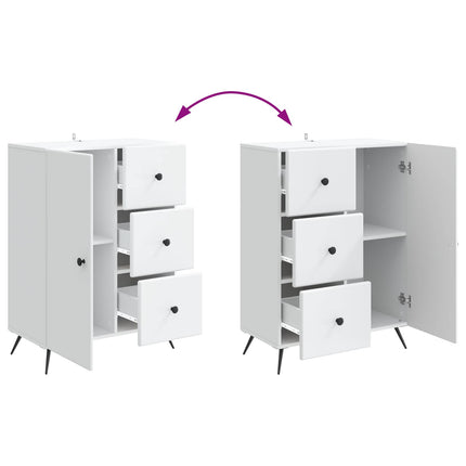 Sideboard Hvid 66 x 34,5 x 90 cm Konstrueret træ