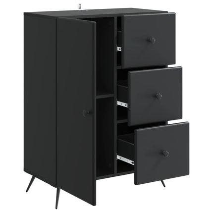 Sideboard Sort 66 x 34,5 x 90 cm Konstrueret træ