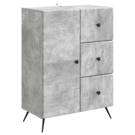 Sideboard Betongrå 66 x 34,5 x 90 cm Konstrueret træ