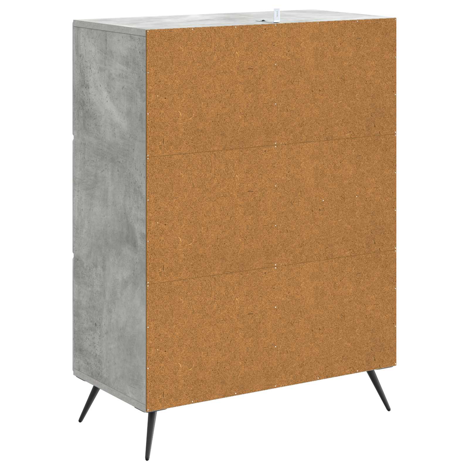 Sideboard med skuffe Betongrå 66 x 34,5 x 90 cm Konstrueret træ