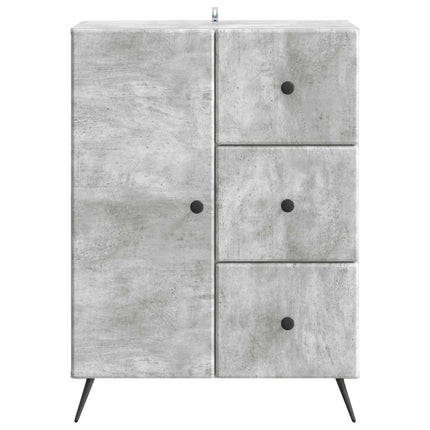 Sideboard Betongrå 66 x 34,5 x 90 cm Konstrueret træ