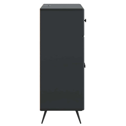 Sideboard Sort 66 x 34,5 x 90 cm Konstrueret træ
