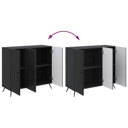 Sideboard Sort 89 x 34,5 x 80 cm Konstrueret træ