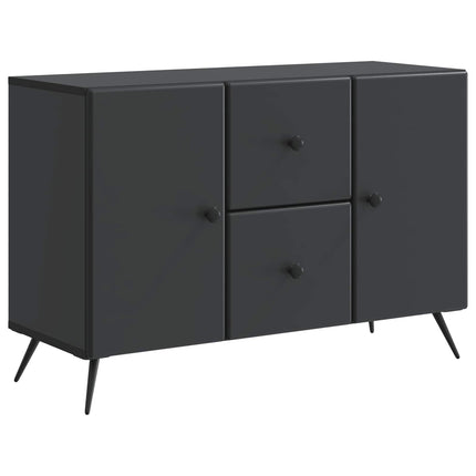 Sideboard med skuffe Sort 89 x 34,5 x 60 cm Konstrueret træ
