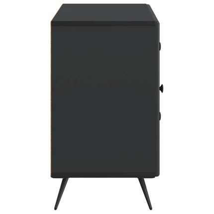 Sideboard med skuffe Sort 89 x 34,5 x 60 cm Konstrueret træ