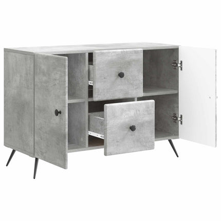 Sideboard Betongrå 89 x 34,5 x 60 cm Konstrueret træ