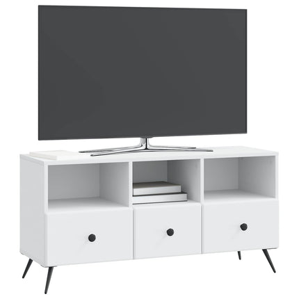 TV-skab med skuffe Hvid 102 x 34,5 x 50 cm Konstrueret træ