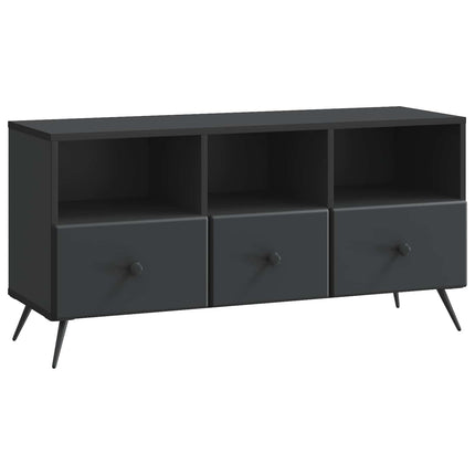 TV-skab med skuffe Sort 102 x 34,5 x 50 cm Konstrueret træ