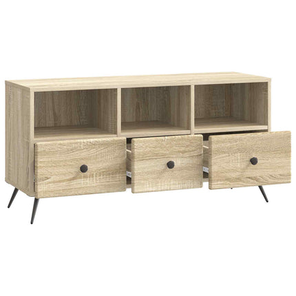 TV-skab med skuffe Sonoma-eg 102 x 34,5 x 50 cm Konstrueret træ