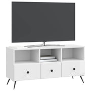 TV-skab Hvid højglans 102 x 34,5 x 50 cm Konstrueret træ