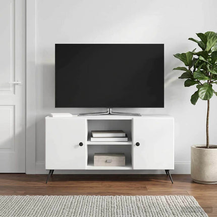 TV-skab Hvid 102 x 34,5 x 50 cm Konstrueret træ