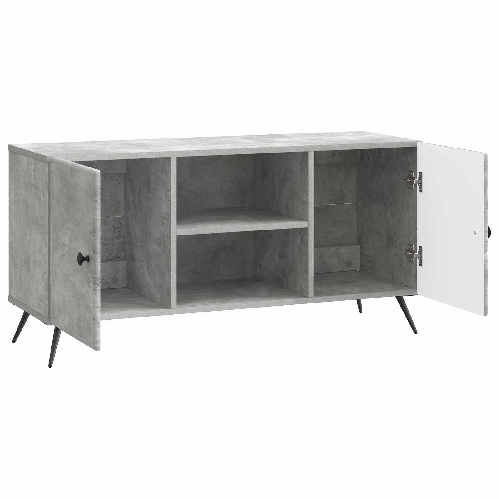 TV-skab Betongrå 102 x 34,5 x 50 cm Konstrueret træ