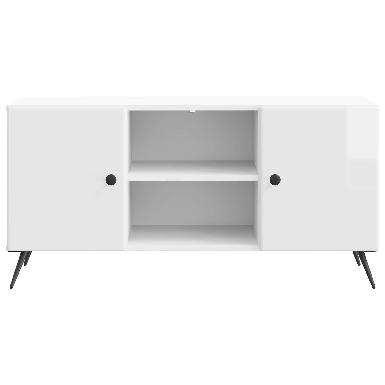 TV-skab Hvid højglans 102 x 34,5 x 50 cm Konstrueret træ
