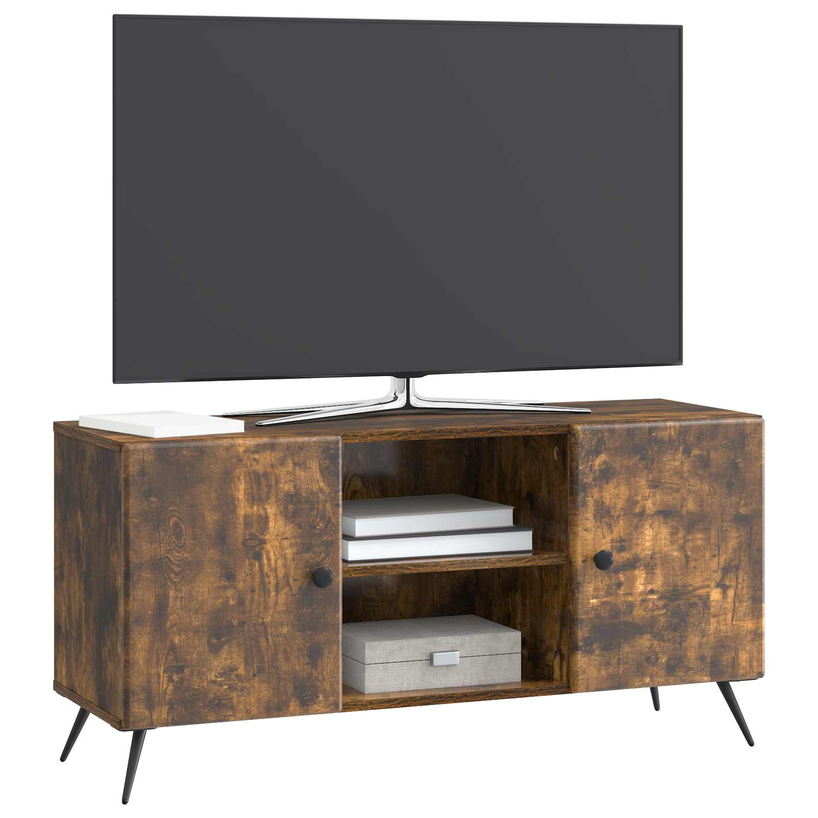 TV-skab Røget eg 102 x 34,5 x 50 cm Konstrueret træ