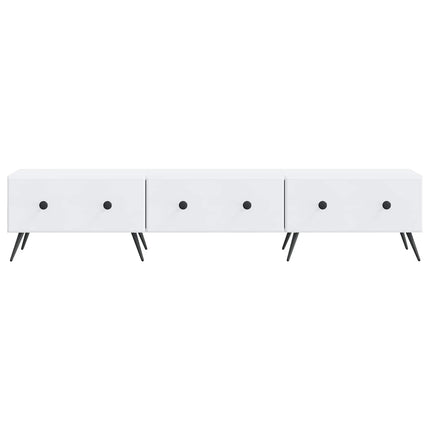 TV-skab med skuffe Hvid 147 x 34,5 x 30 cm Konstrueret træ