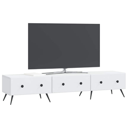 TV-skab med skuffe Hvid 147 x 34,5 x 30 cm Konstrueret træ