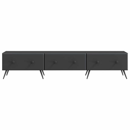 TV-skab med skuffe Sort 147 x 34,5 x 30 cm Konstrueret træ