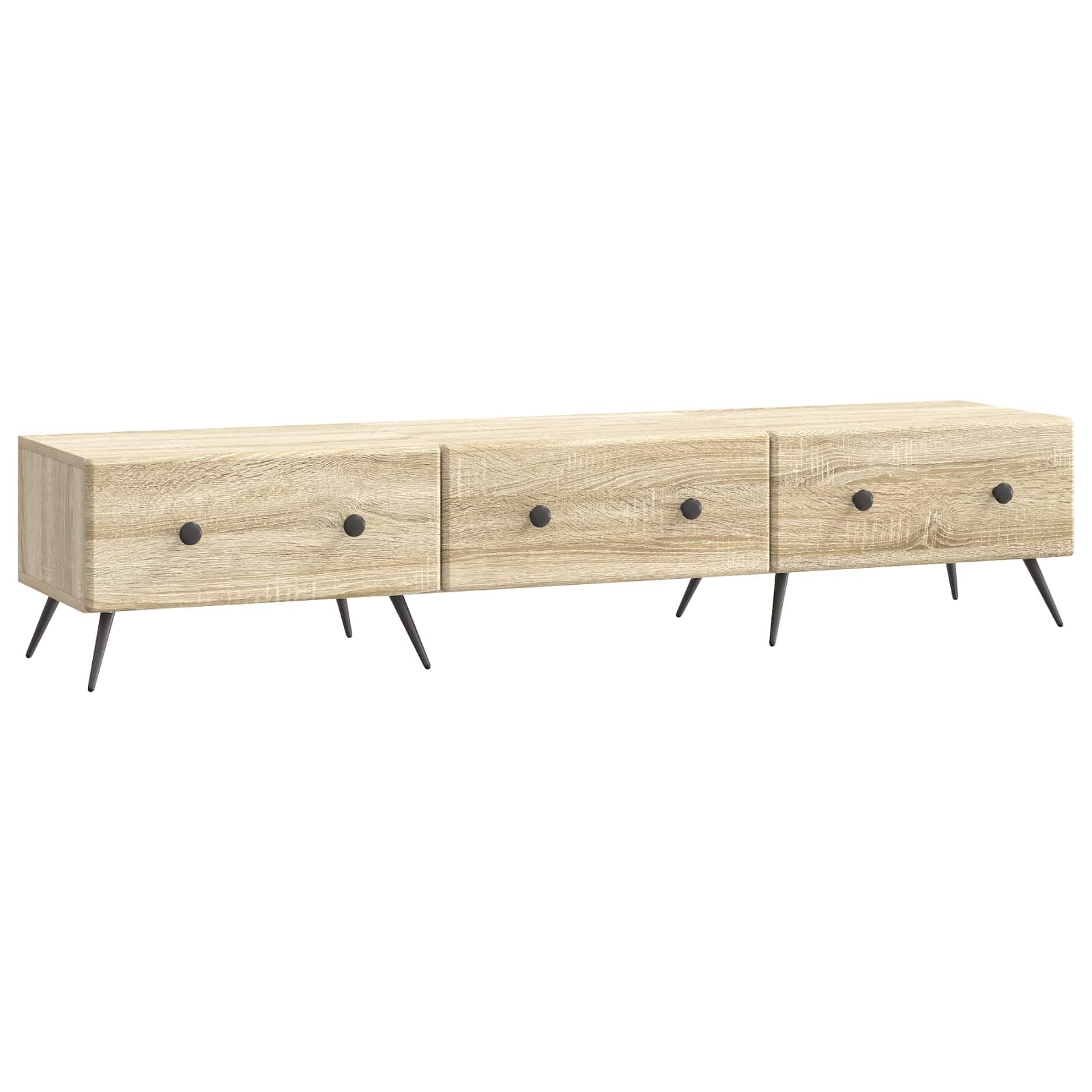 TV-skab med skuffe Sonoma-eg 147 x 34,5 x 30 cm Konstrueret træ
