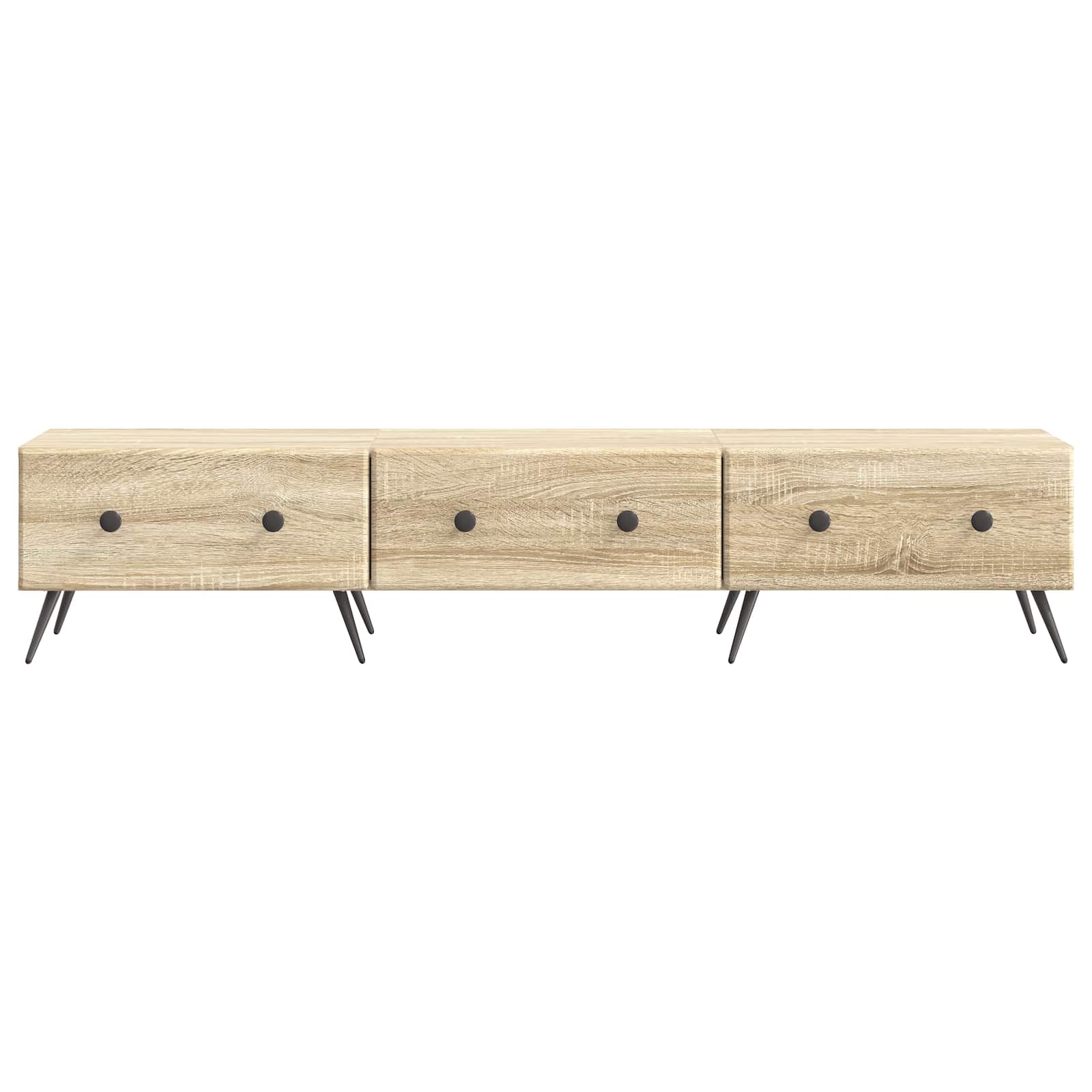 TV-skab med skuffe Sonoma-eg 147 x 34,5 x 30 cm Konstrueret træ