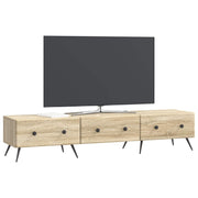 TV-skab med skuffe Sonoma-eg 147 x 34,5 x 30 cm Konstrueret træ