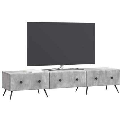 TV-skab med skuffe Betongrå 147 x 34,5 x 30 cm Konstrueret træ