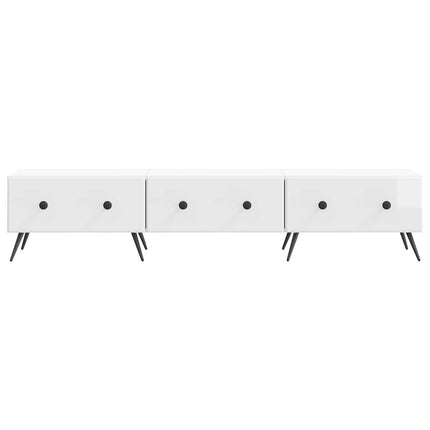 TV-skab Hvid højglans 147 x 34,5 x 30 cm Konstrueret træ