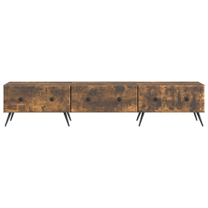 TV-skab med skuffe Røget eg 147 x 34,5 x 30 cm Konstrueret træ