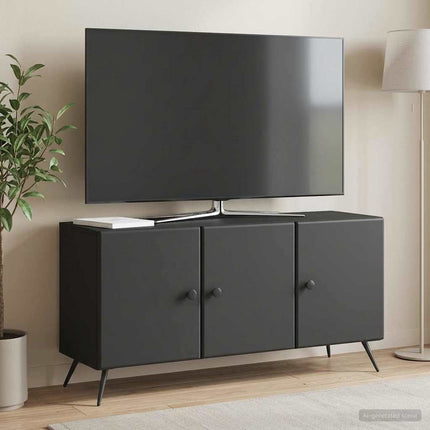 TV-skab Sort 99 x 34,5 x 50 cm Konstrueret træ