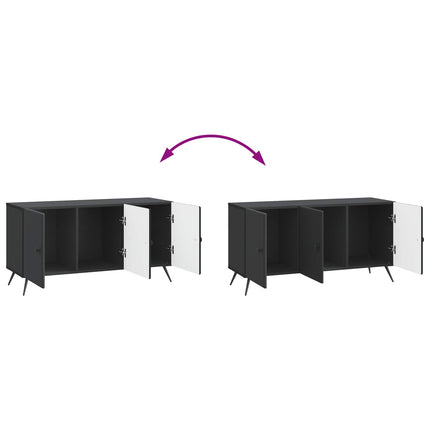 TV-skab Sort 99 x 34,5 x 50 cm Konstrueret træ