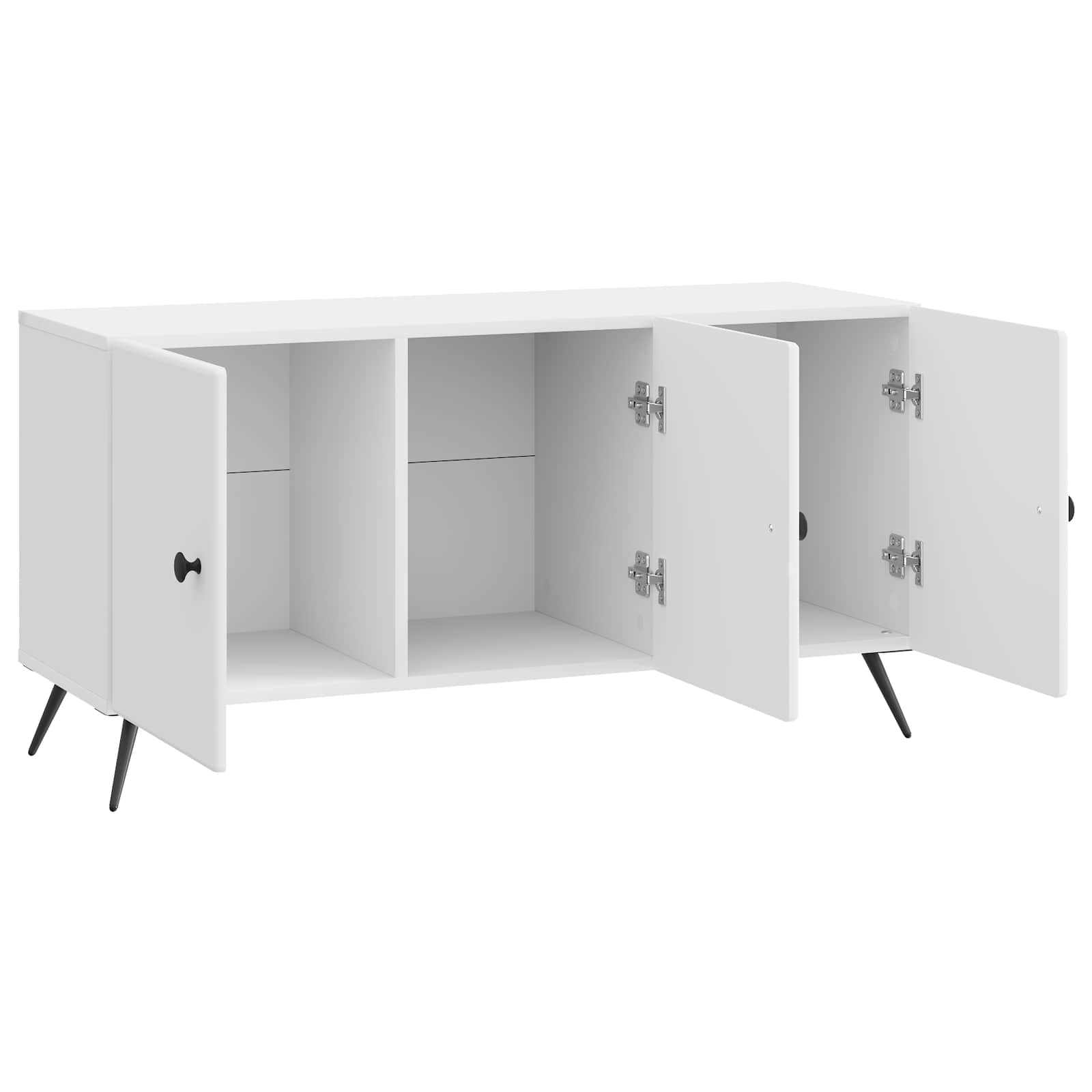 TV-skab Hvid højglans 99 x 34,5 x 50 cm Konstrueret træ