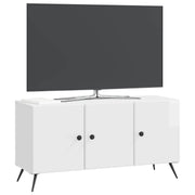 TV-skab Hvid højglans 99 x 34,5 x 50 cm Konstrueret træ