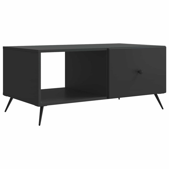 Sofabord Sort 90 x 50 x 40 cm Konstrueret træ