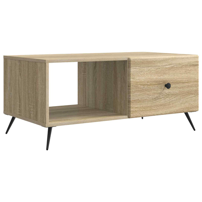 Sofabord Sonoma-eg 90 x 50 x 40 cm Konstrueret træ