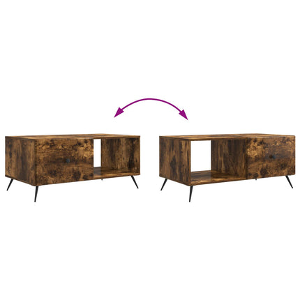 Sofabord Røget eg 90 x 50 x 40 cm Konstrueret træ