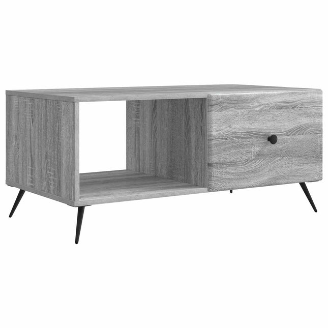 Sofabord Grå sonoma-eg 90 x 50 x 40 cm Konstrueret træ