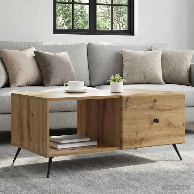 Sofabord Artisan-eg 90 x 50 x 40 cm Konstrueret træ