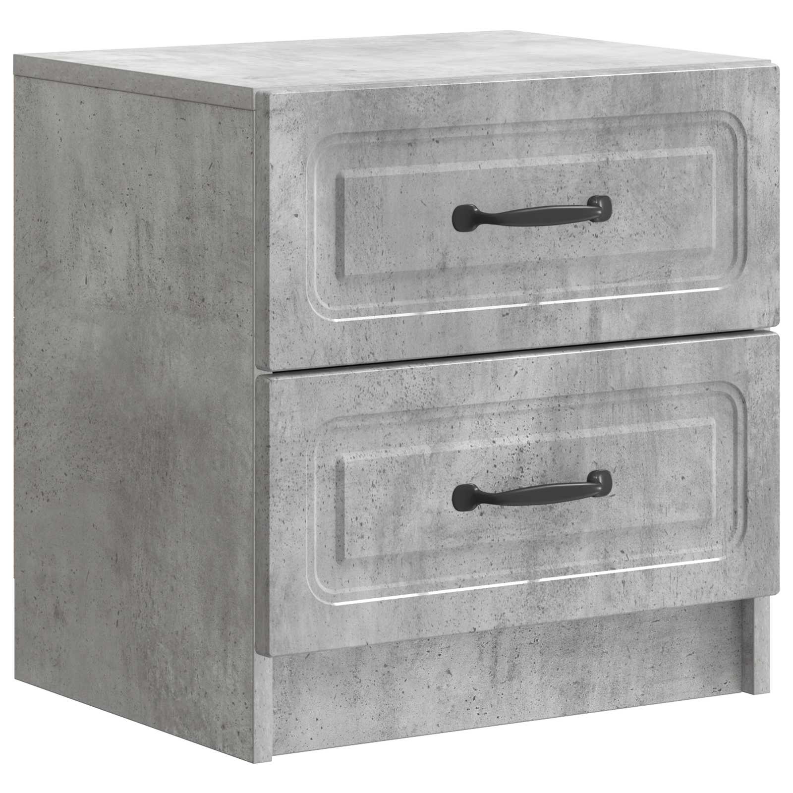 Natskab 2 pcs Betongrå 43 x 34,5 x 44,5 cm Konstrueret træ